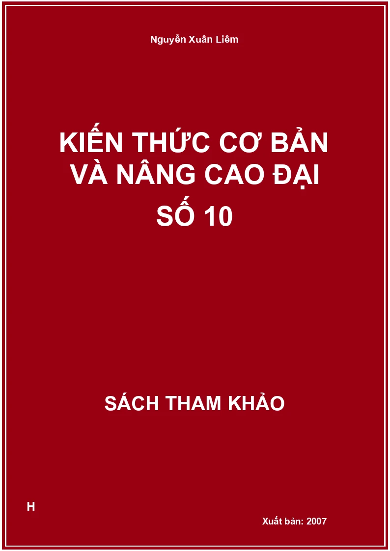 Kiến thức cơ bản và nâng cao đại số 10