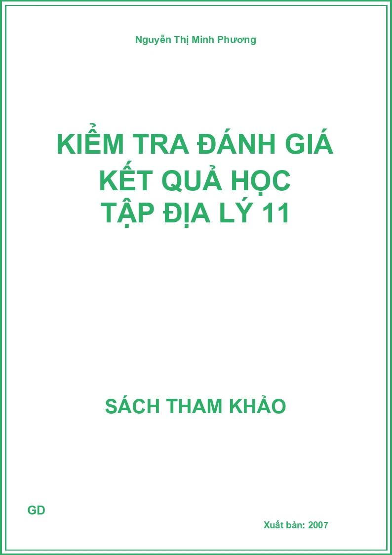 Kiểm tra đánh giá kết quả học tập địa lý 11