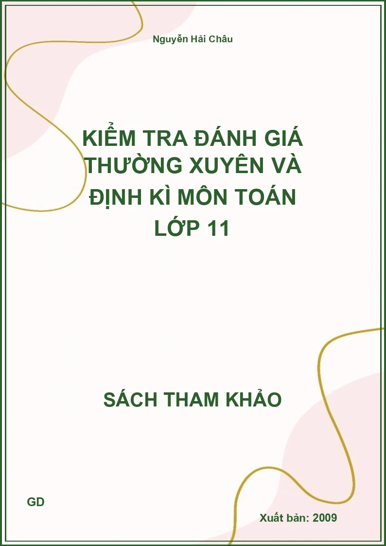 Kiểm tra đánh giá thường xuyên và định kì môn toán lớp 11