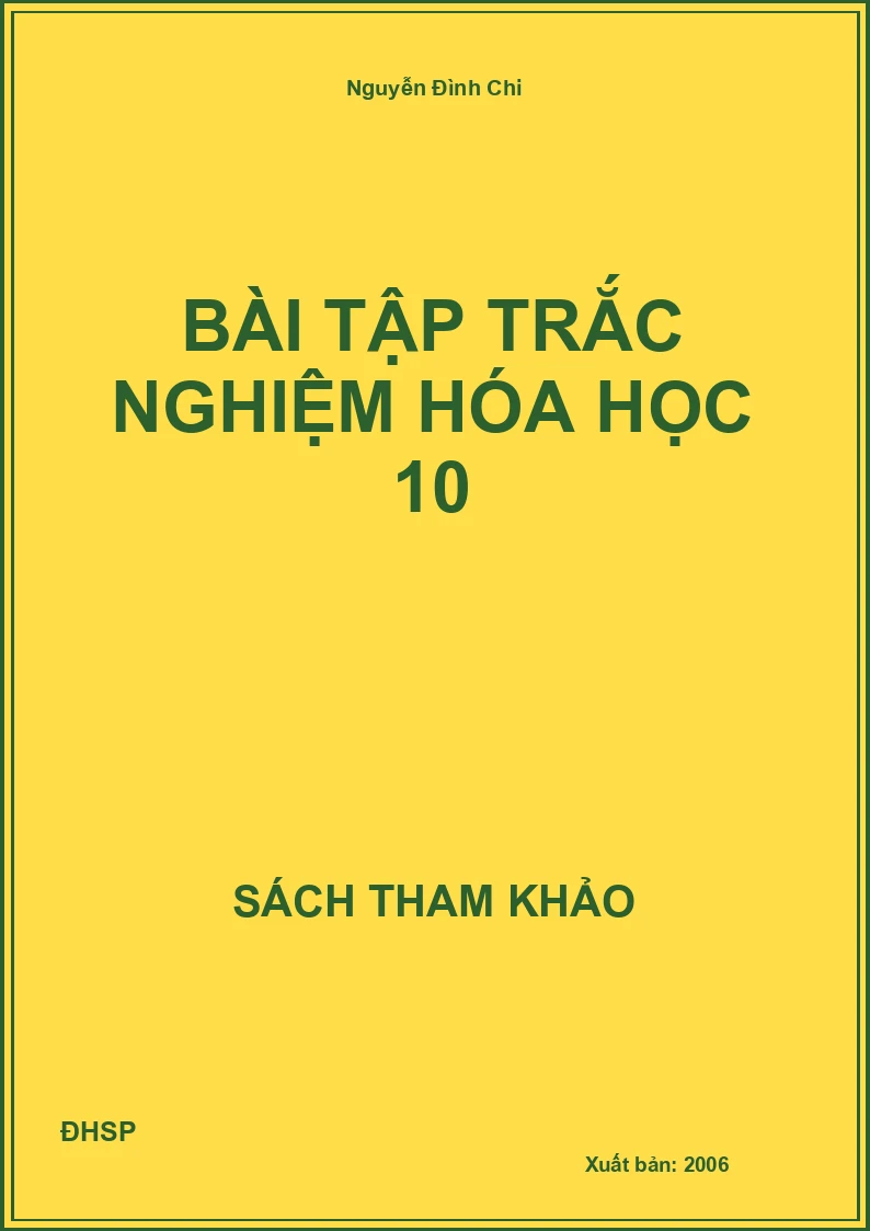 Bài tập trắc nghiệm hóa học 10