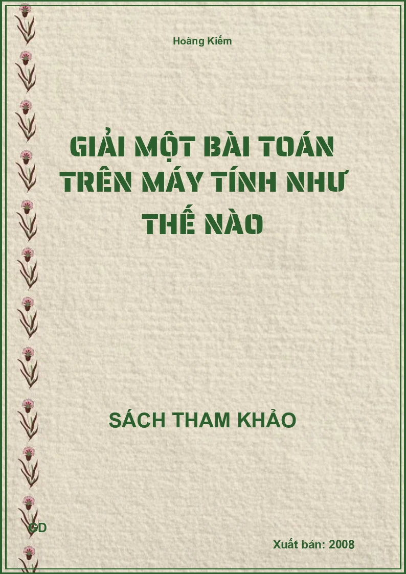 Giải một bài toán trên máy tính như thế nào