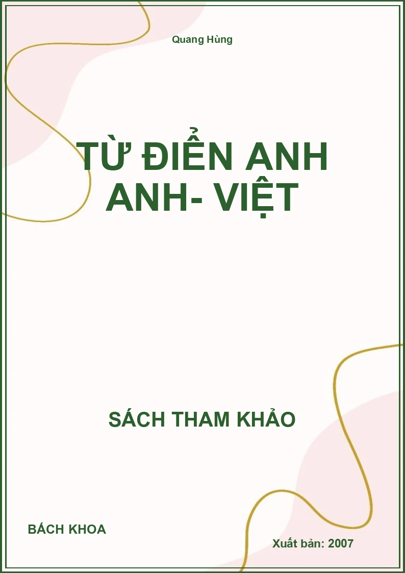 Từ điển anh anh- việt