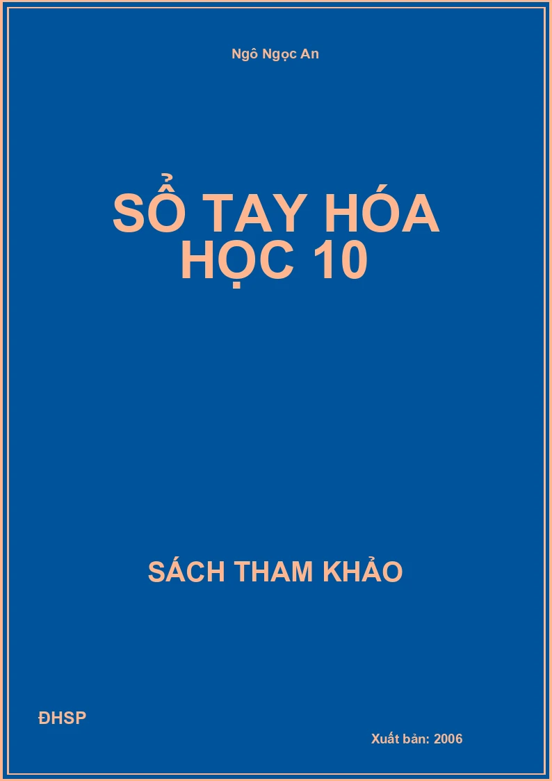 Sổ tay hóa học 10