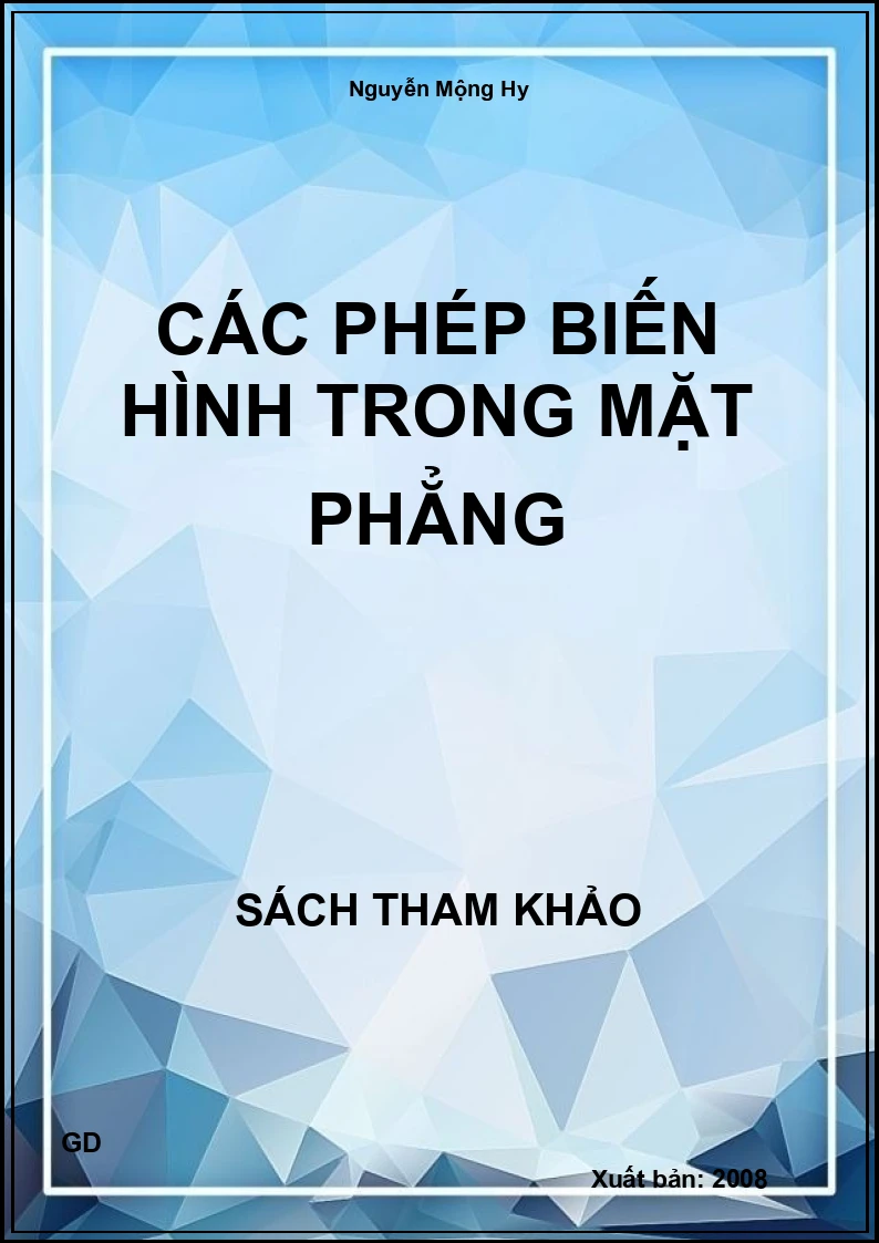 Các phép biến hình trong mặt phẳng