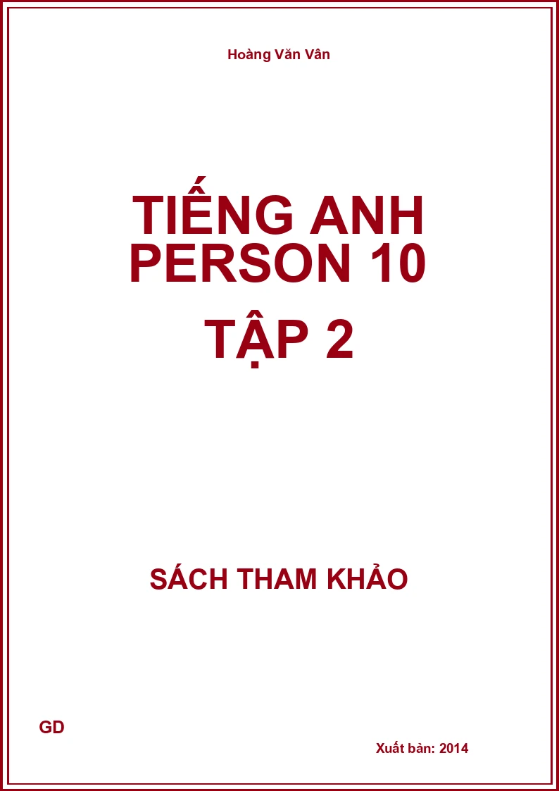 Tiếng anh person 10 tập 2