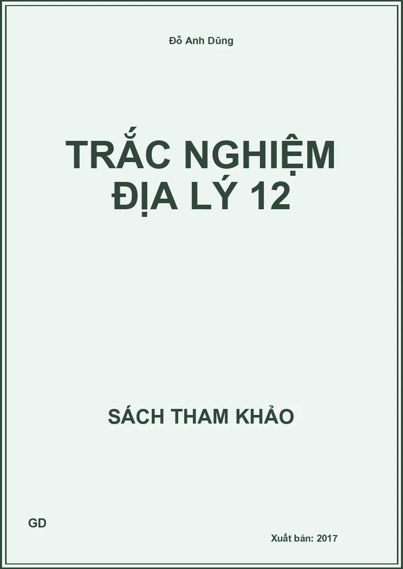Trắc nghiệm địa lý 12