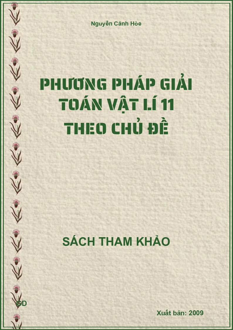 Phương pháp giải toán vật lí 11 theo chủ đề