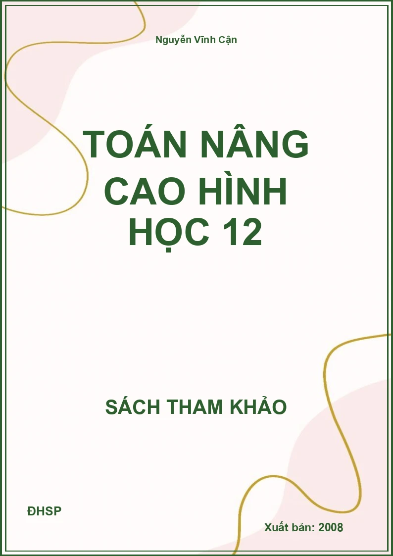 Toán nâng cao hình học 12