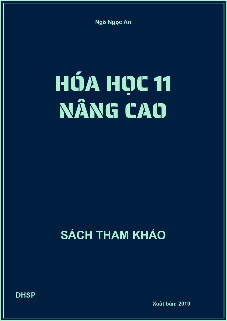 Hóa học 11 nâng cao