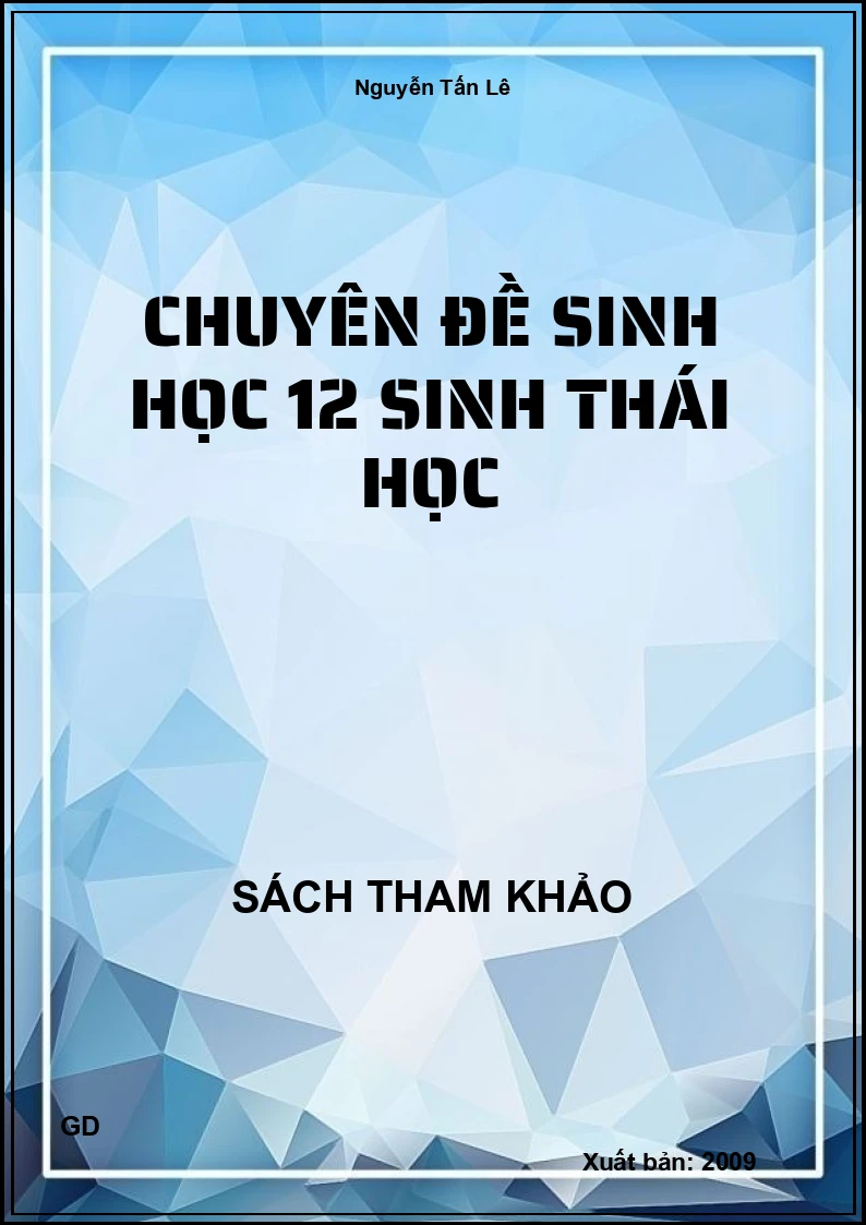 Chuyên đề sinh học 12 sinh thái học