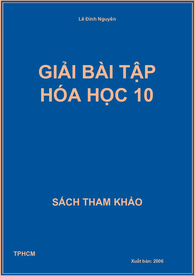 Giải bài tập hóa học 10
