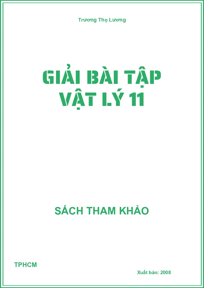 Giải bài tập vật lý 11