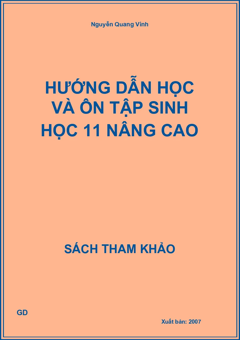 Hướng dẫn học và ôn tập sinh học 11 nâng cao