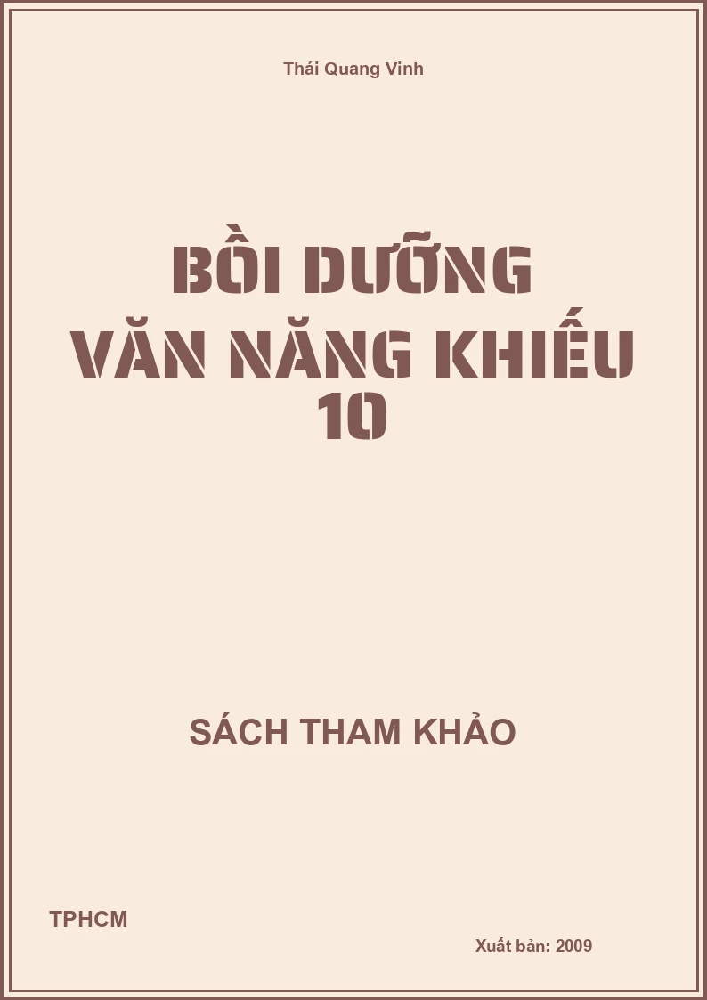 Bồi dưỡng Văn năng khiếu 10