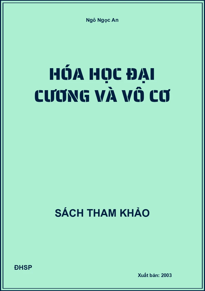Hóa học đại cương và vô cơ