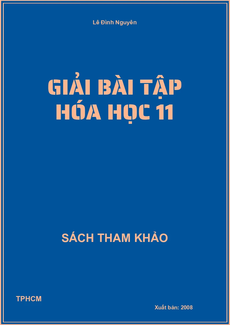 Giải bài tập hóa học 11