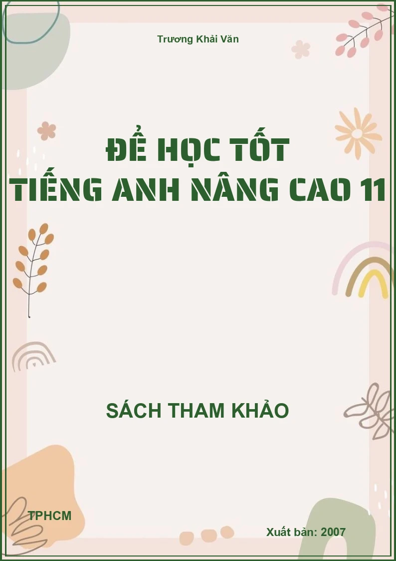Để học tốt tiếng anh nâng cao 11