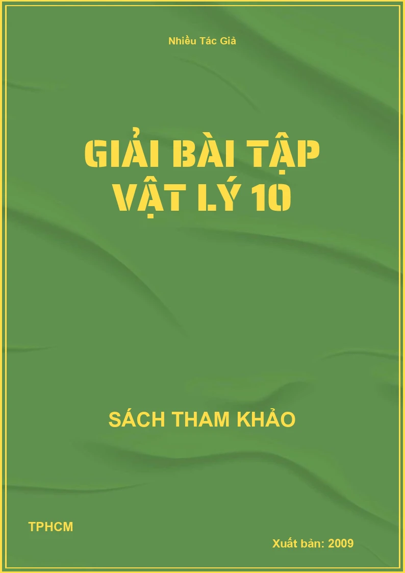 Giải bài tập vật lý 10