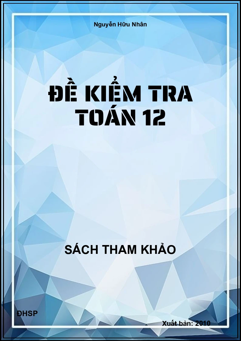 Đề kiểm tra toán 12