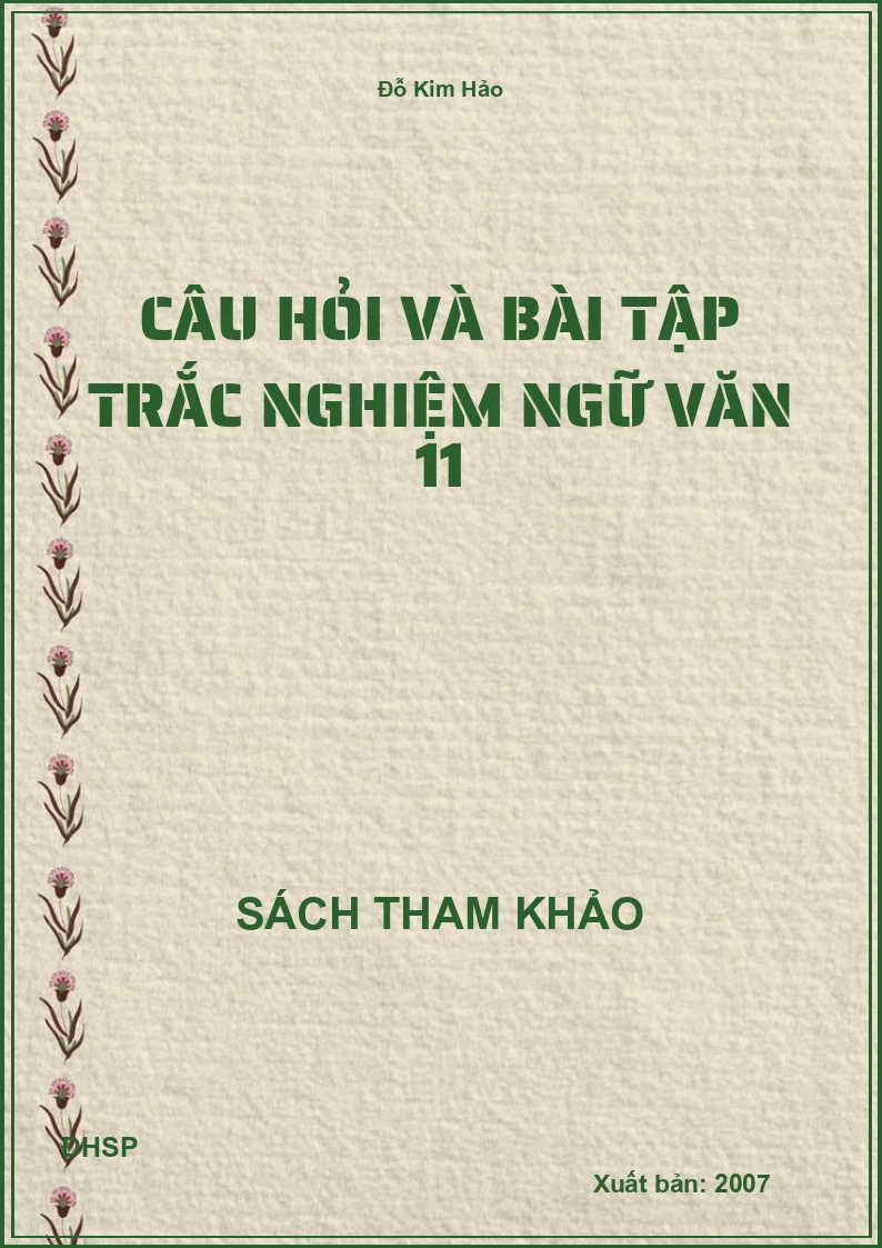 Câu hỏi và bài tập trắc nghiệm ngữ văn 11