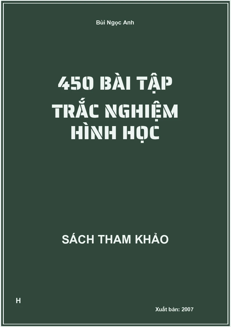 450 bài tập trắc nghiệm hình học