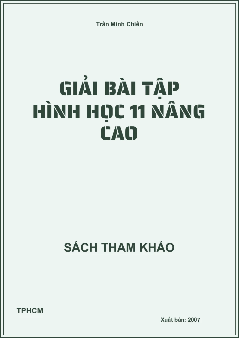 Giải bài tập hình học 11 nâng cao