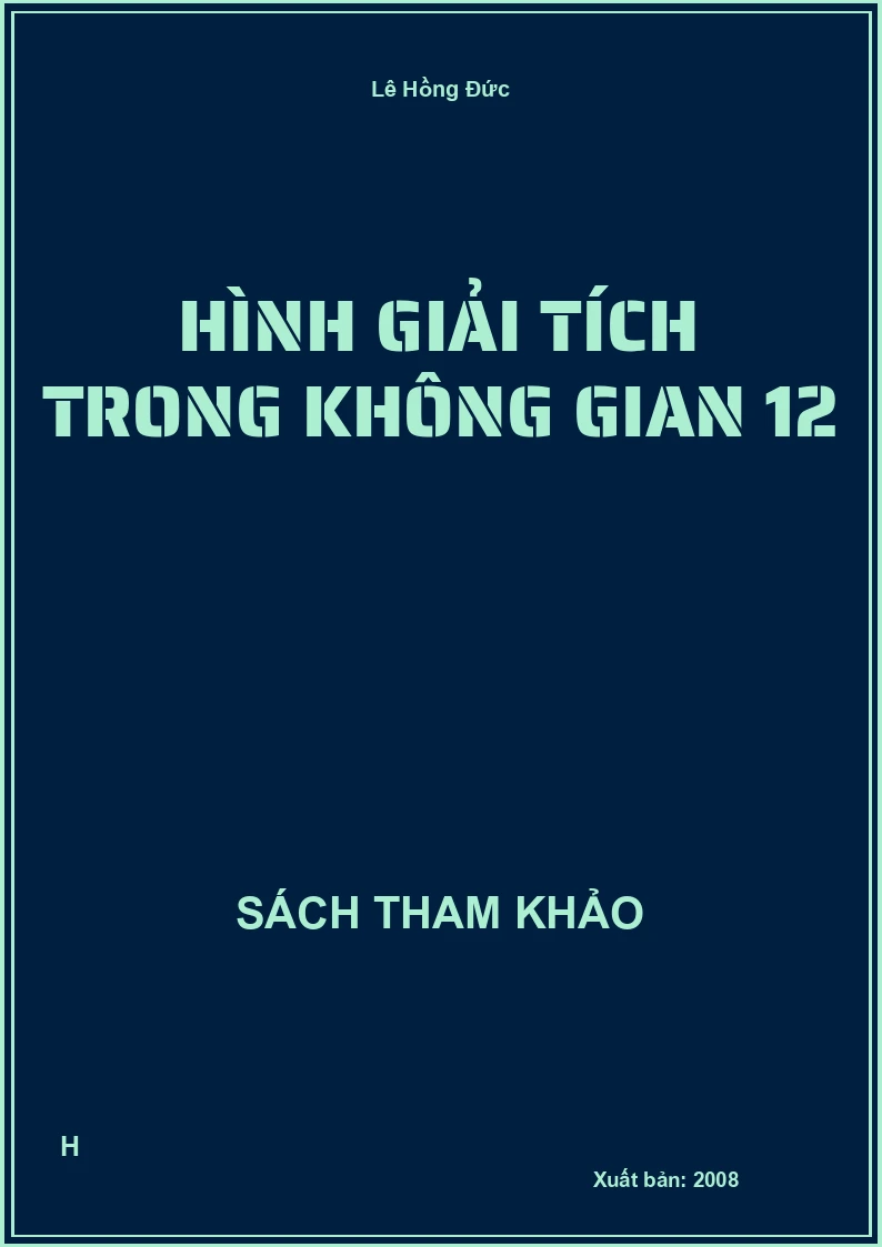 Hình giải tích trong không gian 12