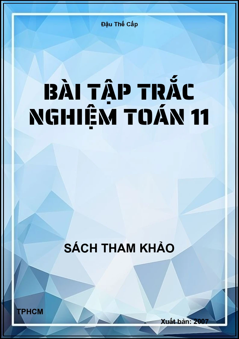 Bài tập trắc nghiệm toán 11