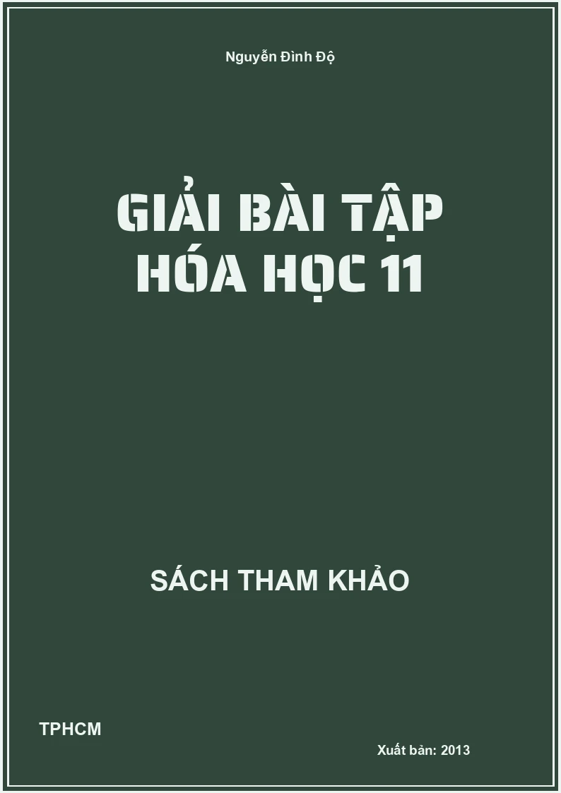 Giải bài tập hóa học 11
