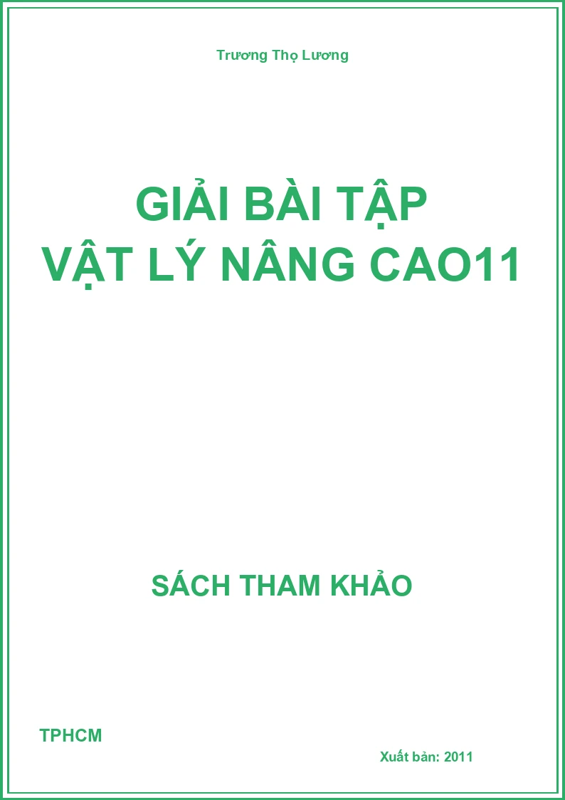 Giải bài tập vật lý nâng cao11