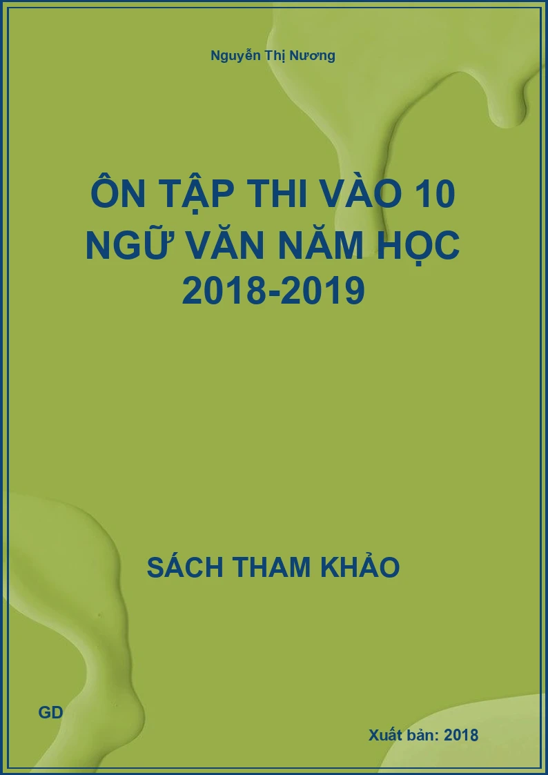 Ôn tập thi vào 10 ngữ văn năm học 2018-2019
