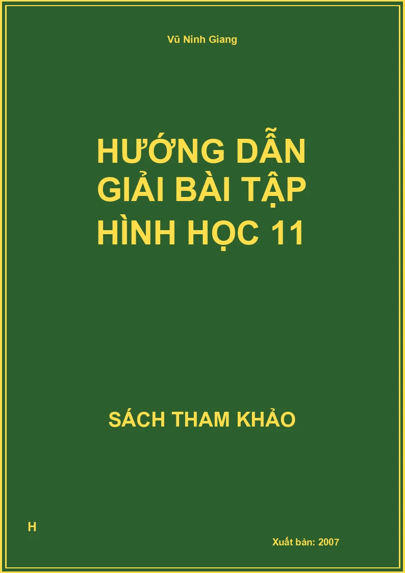 Hướng dẫn giải bài tập hình học 11