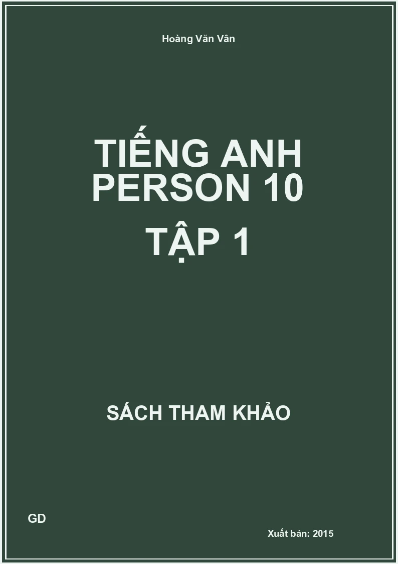 Tiếng anh person 10 tập 1