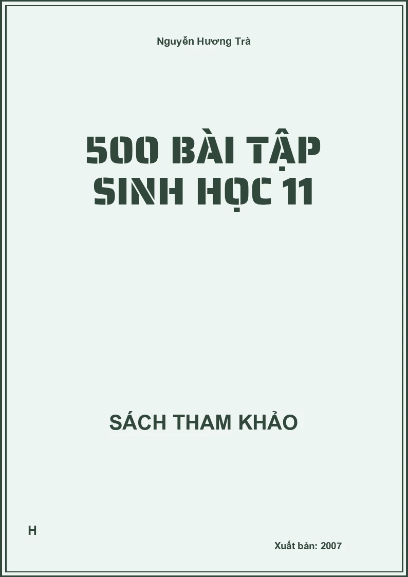 500 bài tập sinh học 11