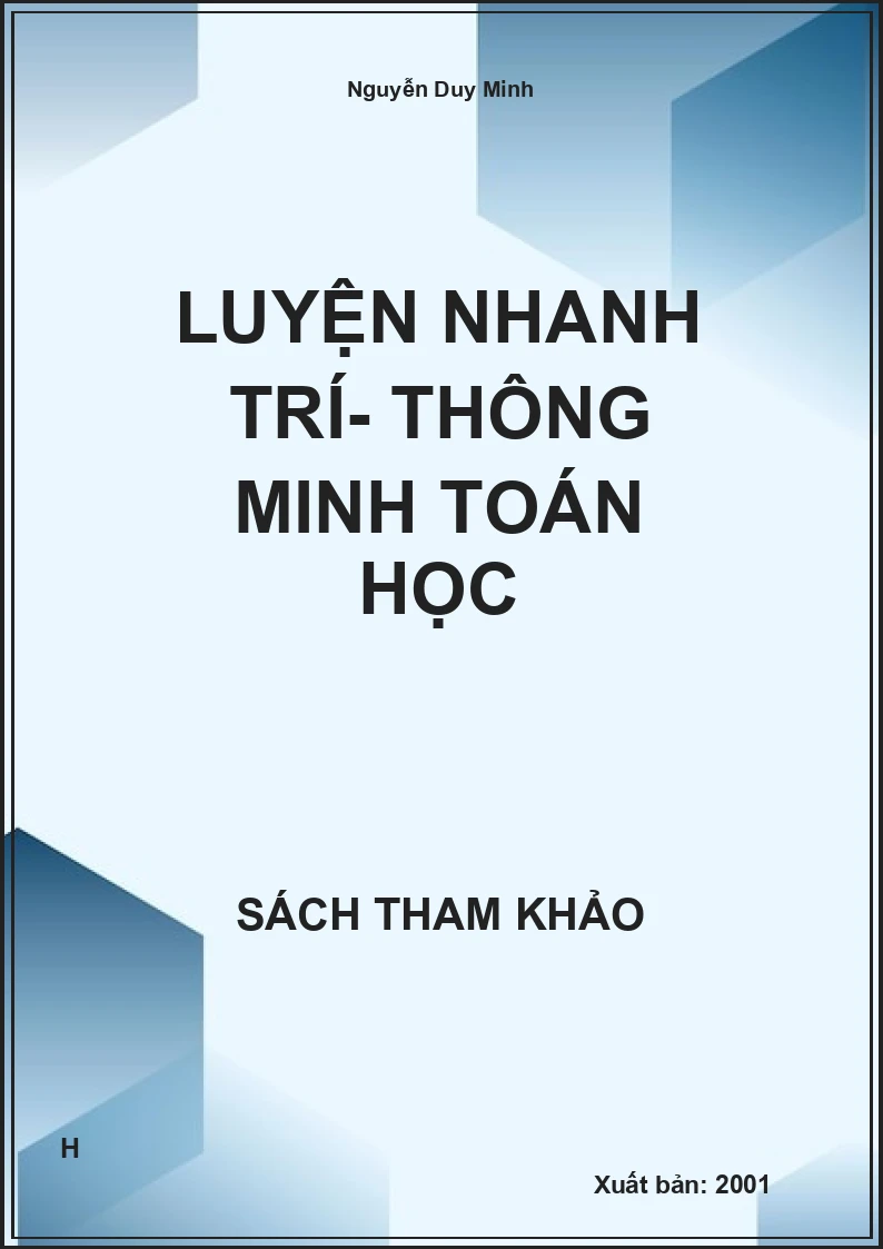 Luyện nhanh trí- thông minh toán học