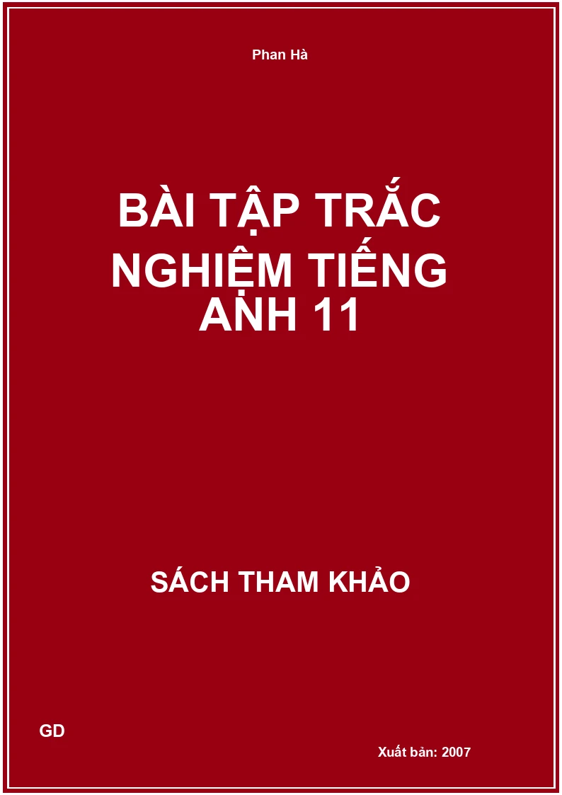 Bài tập trắc nghiệm tiếng anh 11