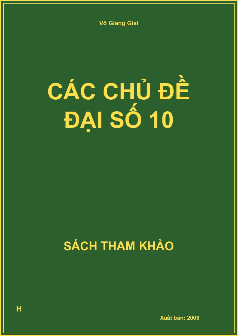 Các chủ đề đại số 10