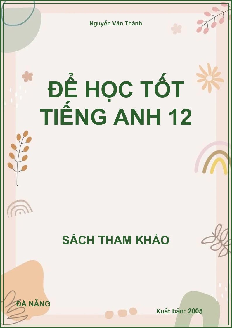 Để học tốt tiếng anh 12