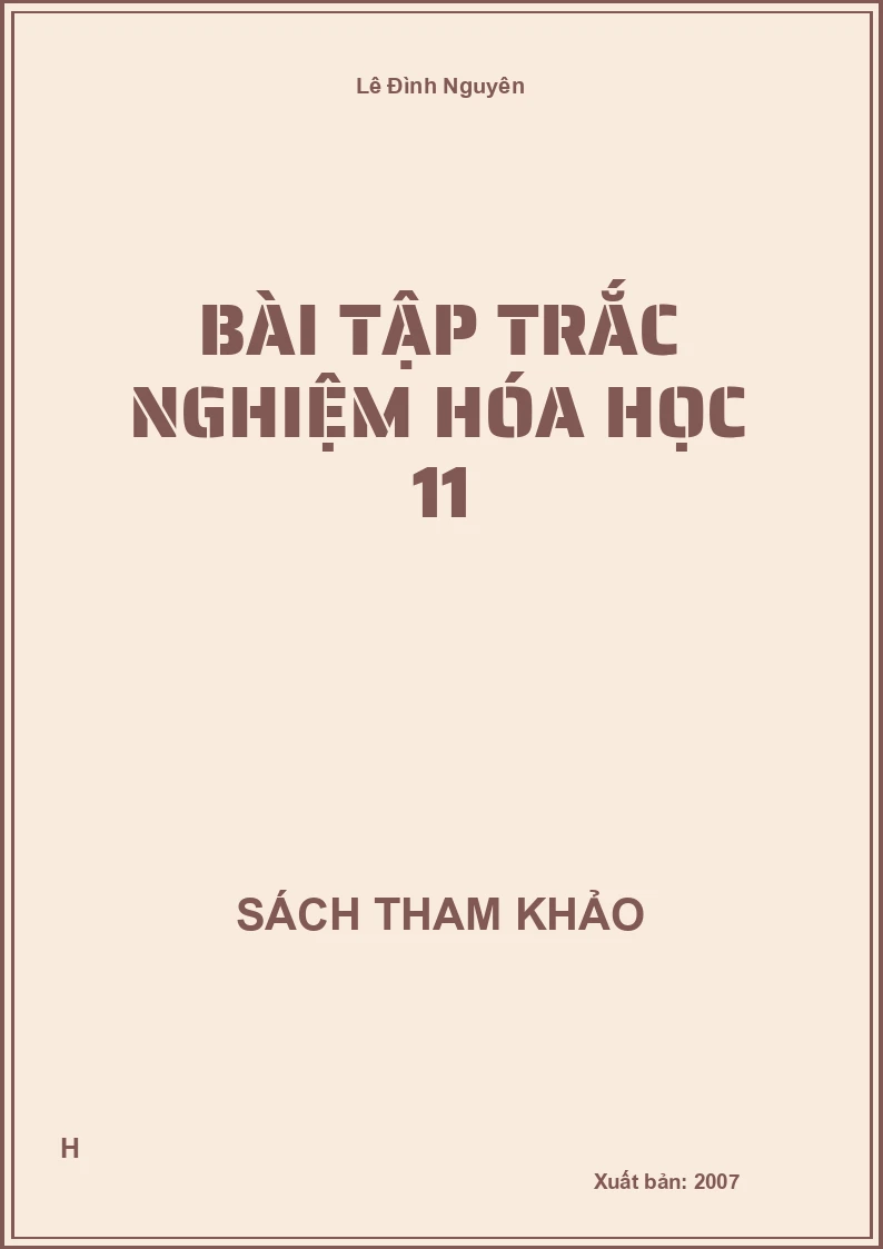 Bài tập trắc nghiệm hóa học 11