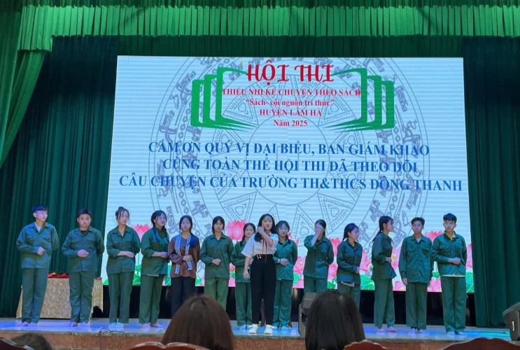 Rạng rỡ sắc màu tri thức cùng trường TH-THCS Đông Thanh tại Hội thi Thiếu nhi kể chuyện theo sách huyện Lâm Hà năm 2025