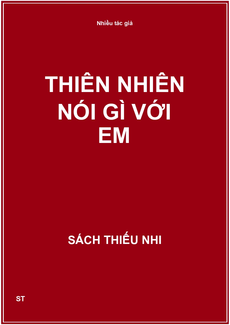 Thiên nhiên nói gì với em