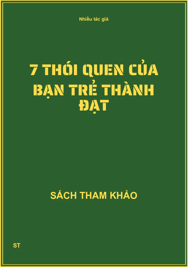 7 thói quen của bạn trẻ thành đạt