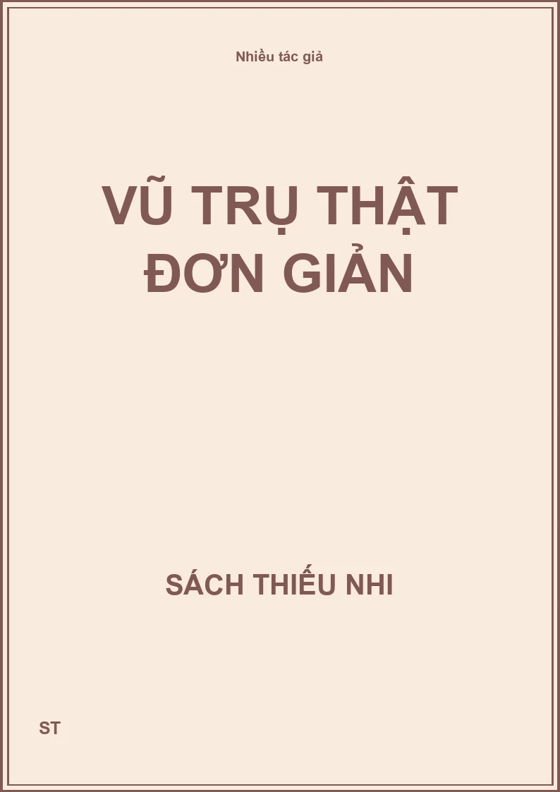 Vũ trụ thật đơn giản