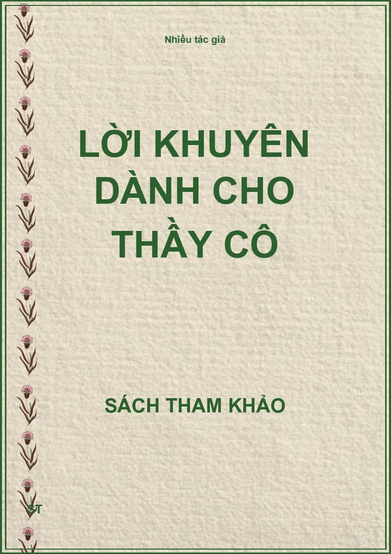 Lời khuyên dành cho thầy cô