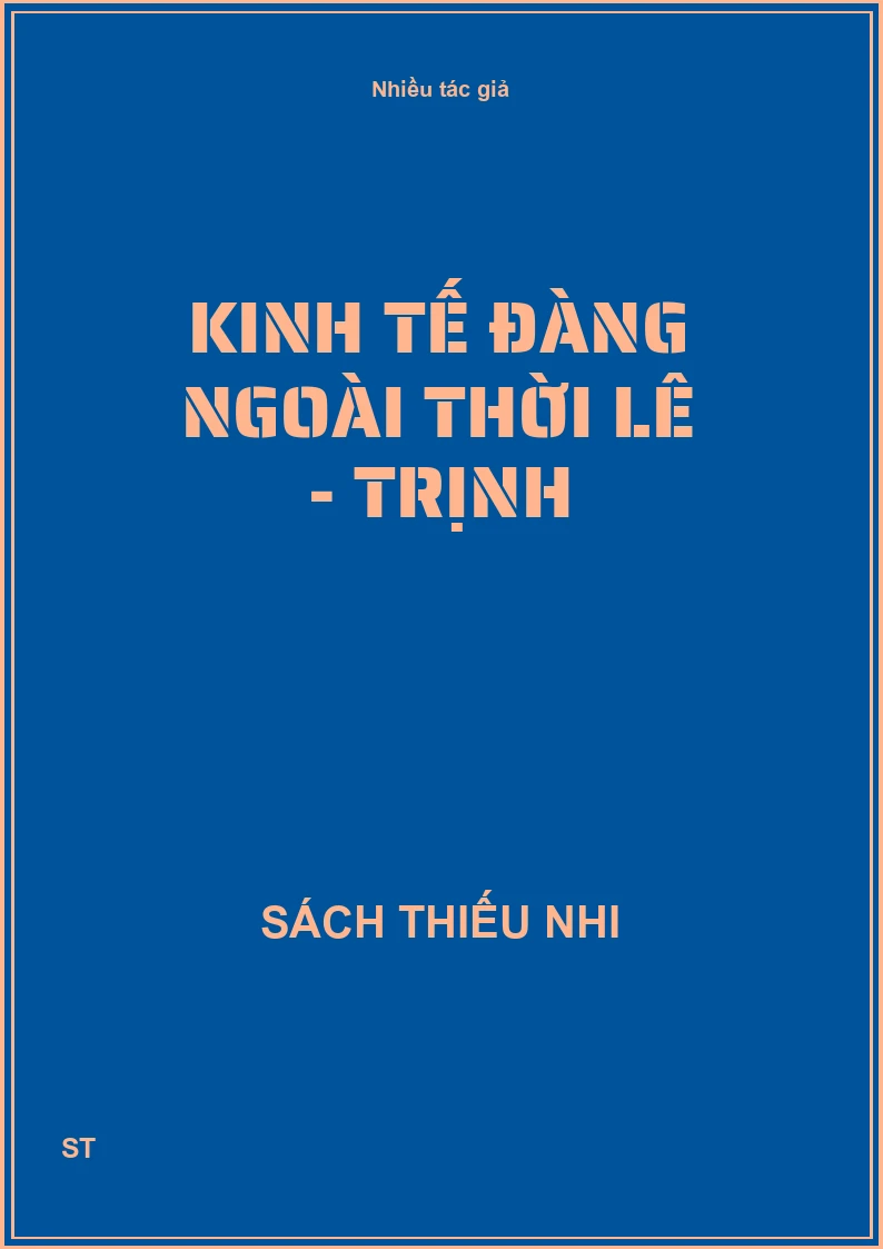Kinh tế đàng ngoài thời Lê - Trịnh