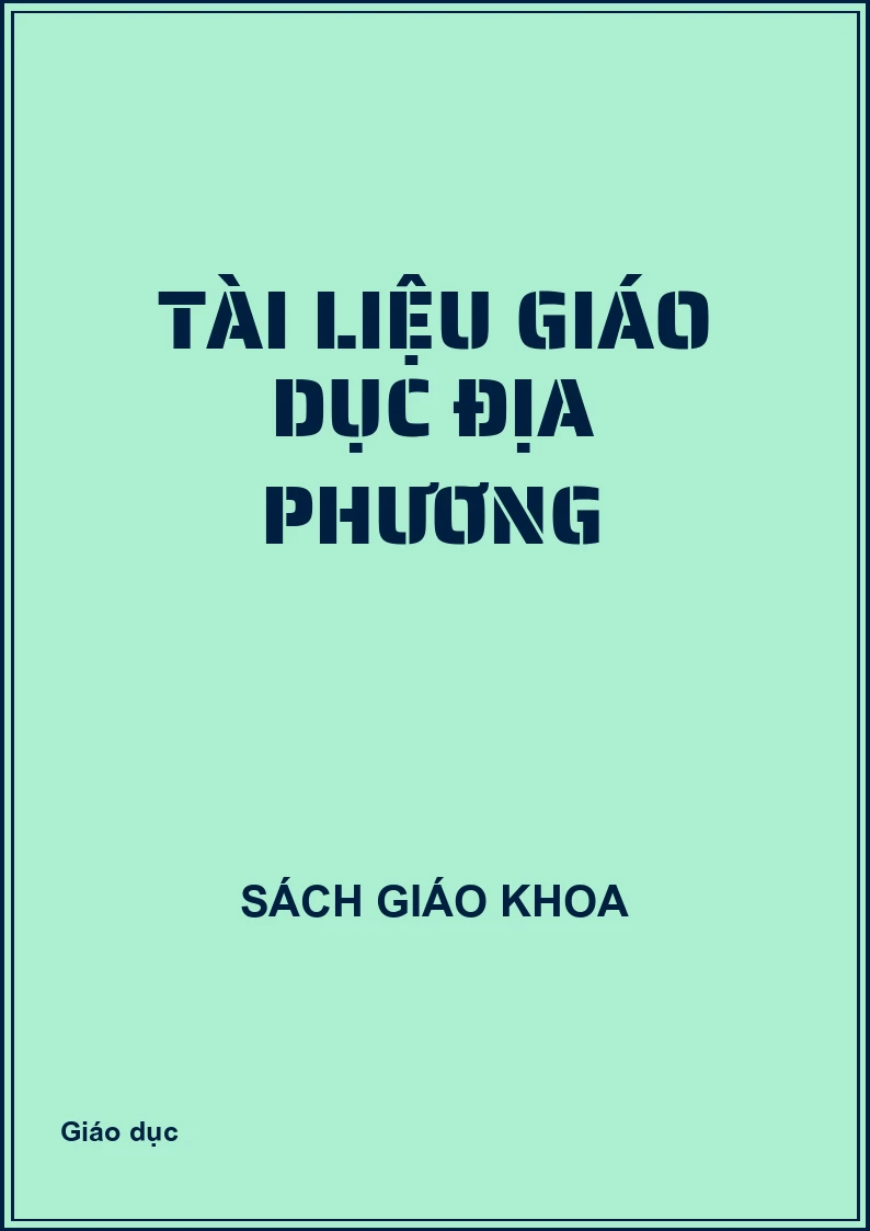 Tài liệu giáo dục địa phương