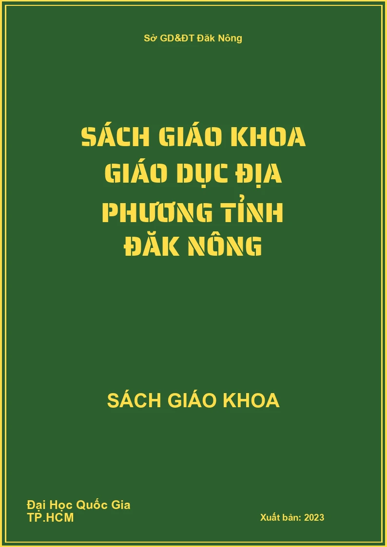 Sách Giáo Khoa Giáo Dục Địa Phương Tỉnh Đăk Nông