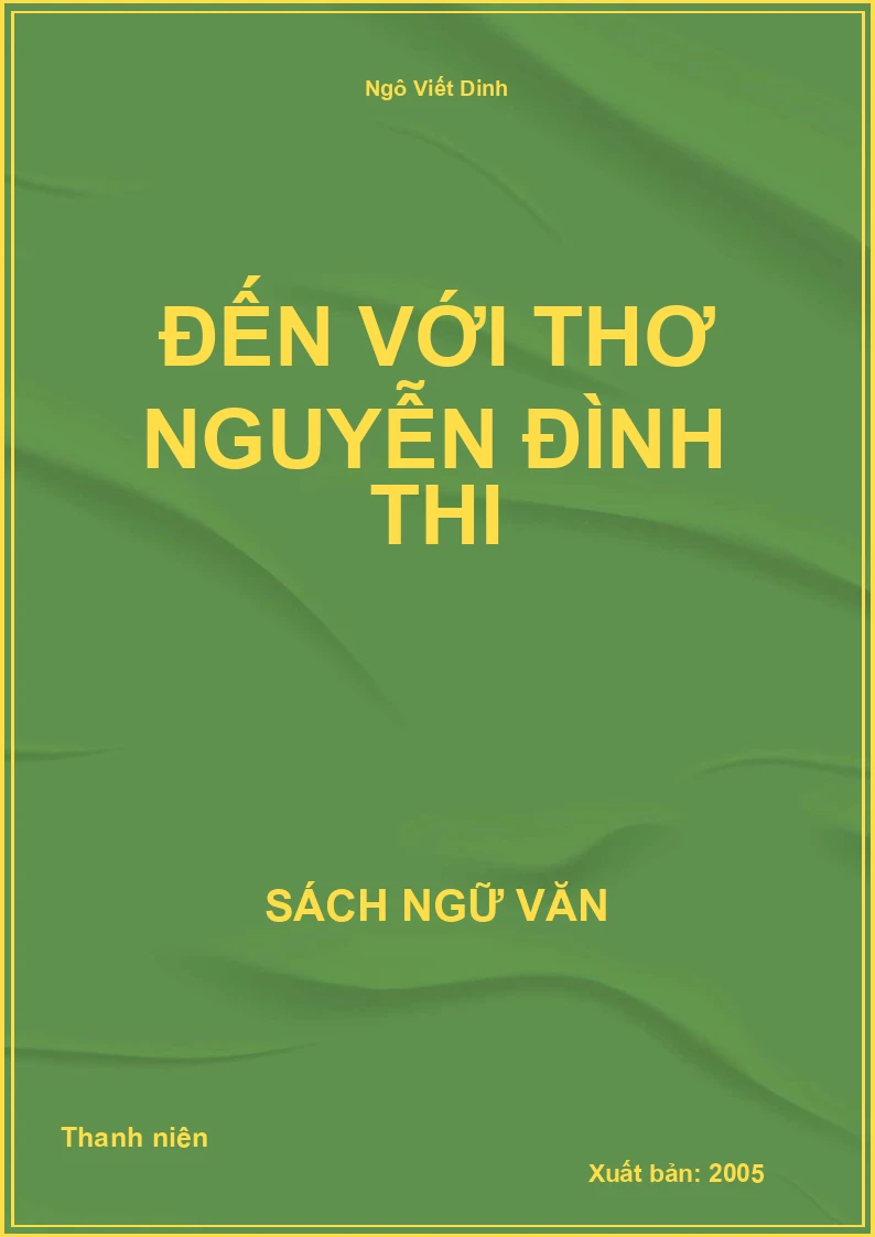 Đến với thơ Nguyễn Đình Thi