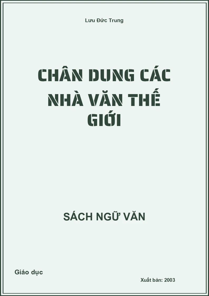 Chân dung các nhà văn thế giới