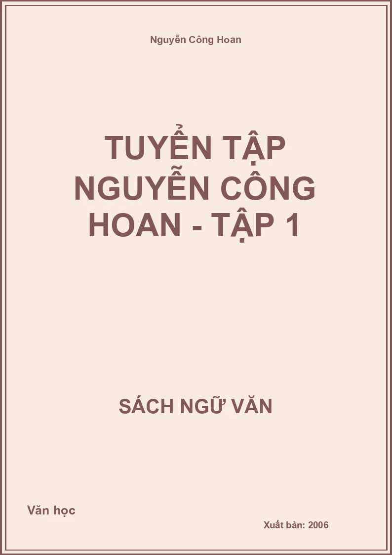 Tuyển tập Nguyễn Công Hoan - Tập 1